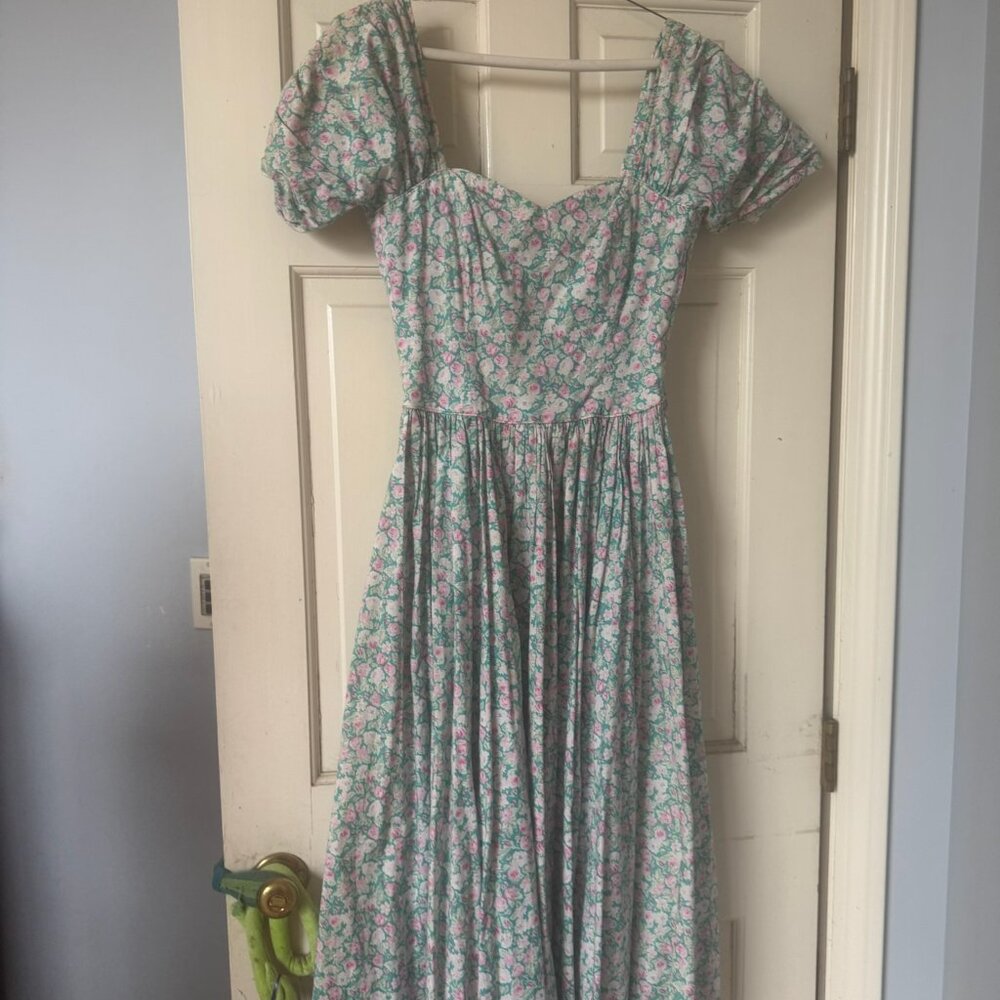 Rare Vintage Laura Ashley Elegent Dress | Cotton| Made in UK | Prestine